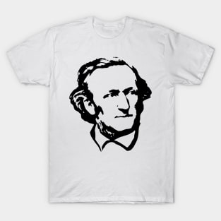 Richard Wagner Black On White T-Shirt